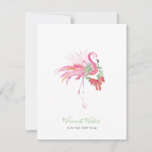 Small Business Holiday Kaart Pink Flamingo (Voorkant)