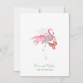 Small Business Holiday Kaart Pink Flamingo