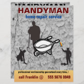 Small Business Home Repair Handyman Service Flyer (Voorkant / Achterkant)