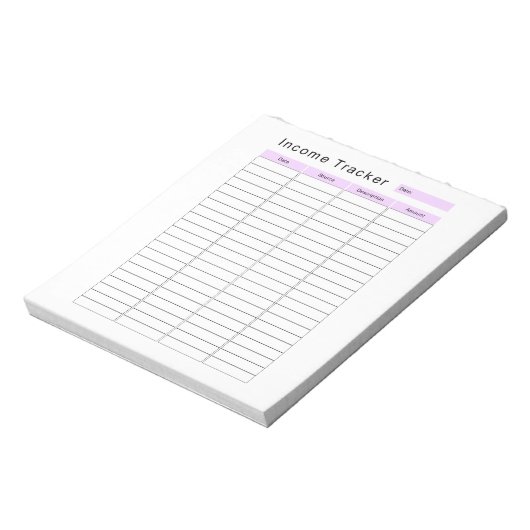 Small Business Income Tracker Planner-Notitieblok Notitieblok (Linkerzijde)