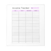 Small Business Income Tracker Planner-Notitieblok Notitieblok (Voorkant)
