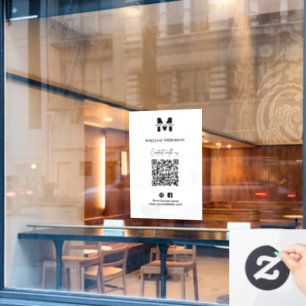 Small Business Instagram Facebook QR Code Modern Raamsticker