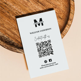 Small Business Instagram Facebook QR Code Modern Visitekaartje