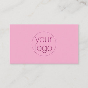 Small Business Logo Bedankt QR Kaart Roze Visitekaartje