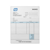 Small Business Logo Personalized Invoice Notepad Notitieblok (Linkerzijde)