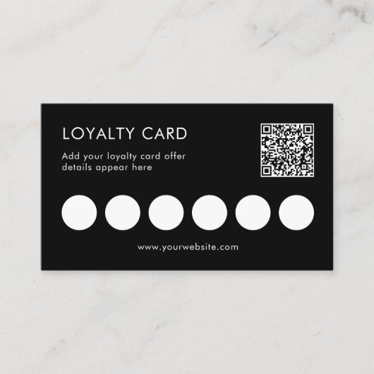 Small Business Logo QR Loyalty Kaart Visitekaartje (Voorkant)
