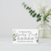 Small Business Loyalty Card Customizable  Visitekaartje (Staand voorkant)