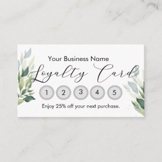 Small Business Loyalty Card Customizable  Visitekaartje
