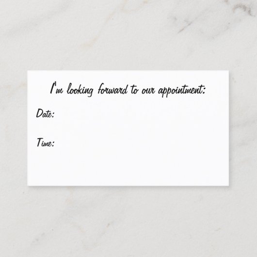 Small Business Marketing Yellow Streaks Afsprakenkaartje (Achterkant)