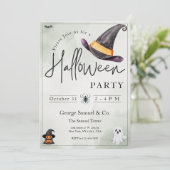 Small Business Minimalist Halloween Kantoor Party Kaart (Staand voorkant)