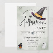Small Business Minimalist Halloween Kantoor Party Kaart (Voorkant / Achterkant)