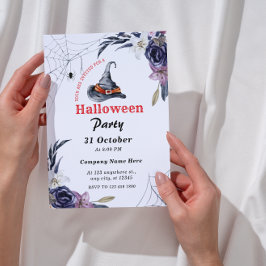 Small Business Minimalist Halloween Kantoor Party Kaart