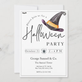 Small Business Minimalist Halloween Office Party Kaart