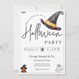 Small Business Minimalist Halloween Office Party Kaart