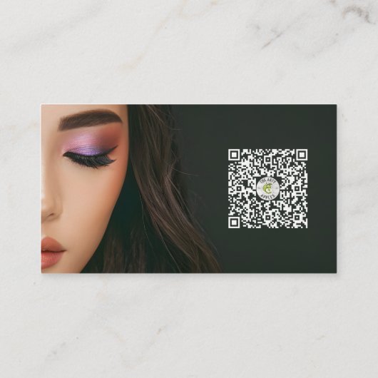 Small Business MUA Elegant Make-up Artiest Visitekaartje (Achterkant)