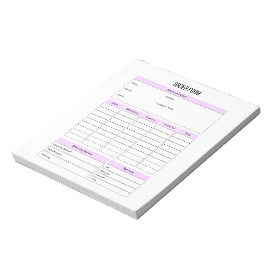 Small Business Order Form Planner-Notitieblok Notitieblok (Linkerzijde)