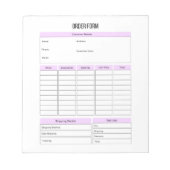 Small Business Order Form Planner-Notitieblok Notitieblok (Voorkant)