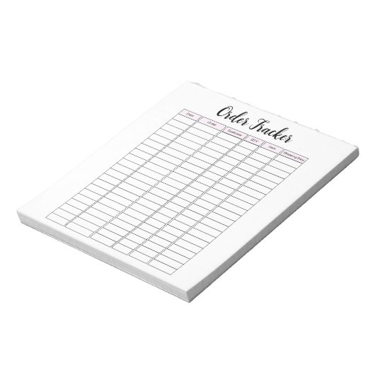 Small Business Order Tracker-Notitieblok Notitieblok (Linkerzijde)