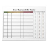 Small Business Order Tracking  Notitieblok (Voorkant)