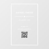 Small Business Professional Kantoor White QR-code Raamsticker (Vel)
