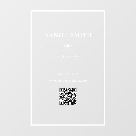 Small Business Professional Kantoor White QR-code Raamsticker (Vel)