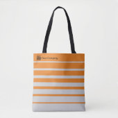 Small Business Promotion Logo Naam Grijs Sinaasapp Tote Bag (Voorkant)