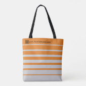 Small Business Promotion Logo Naam Grijs Sinaasapp Tote Bag (Achterkant)
