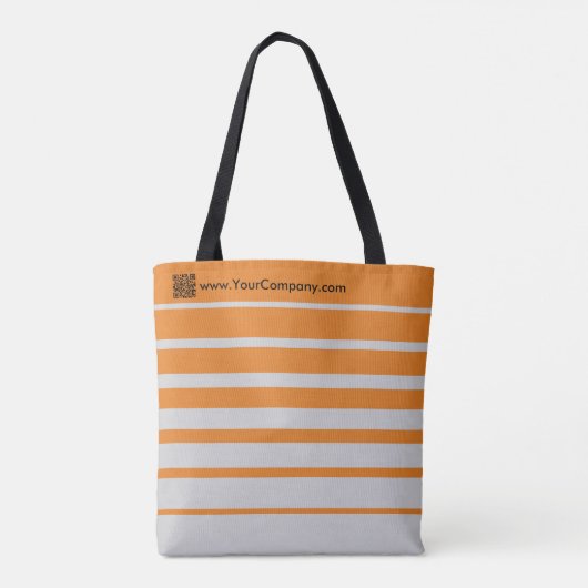 Small Business Promotion Logo Naam Grijs Sinaasapp Tote Bag (Achterkant)