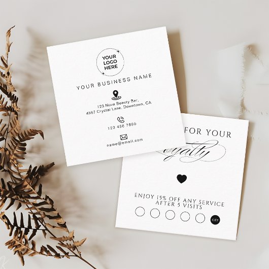 Small Business Promotional Marketing Klantenkaartje