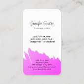 Small Business QR Code Logo Dank u Roze Glitter Visitekaartje (Achterkant)