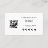 Small Business QR Code Loyalty Reward Discount Visitekaartje (Achterkant)