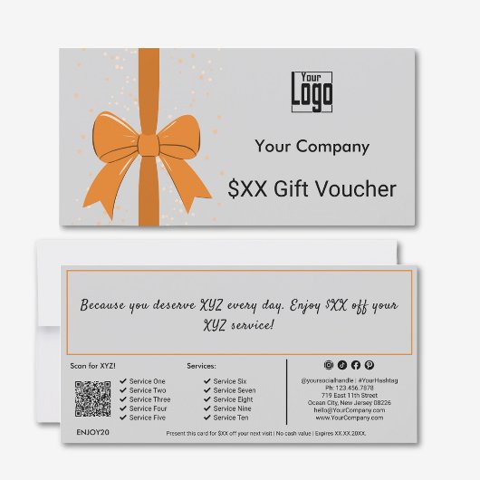 Small Business QR Code Note Cadeaubon Kaart