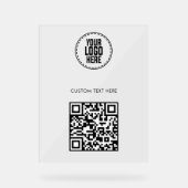 Small Business QR Code Social Media Menu Aangepast Acryl Bord (Voorkant)