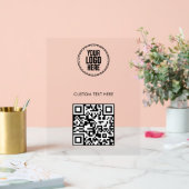 Small Business QR Code Social Media Menu Aangepast Acryl Bord (Huwelijk)