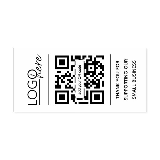 Small Business QR Code Thank You Rubberstempel (Afrduk)