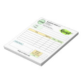Small Business Receipts with Logo | Order Invoice Notitieblok (Linkerzijde)