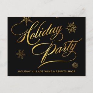 Small Business Sale Holiday Party Promotie Briefkaart