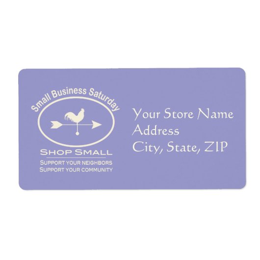 Small Business Saturday Windwijzer (wit) Etiket (Voorkant)