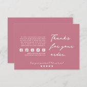 Small Business Thank You Card – orderwaardering Informatiekaartje (Voorkant / Achterkant)