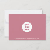 Small Business Thank You Card – orderwaardering Kaart (Achterkant)