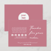 Small Business Thank You Card – orderwaardering Kaart (Voorkant / Achterkant)