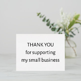 Small Business Thank You Postcard | Insert Folie Feestdagen Briefkaart