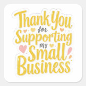 Small Business Thank You Sticker (Voorkant)