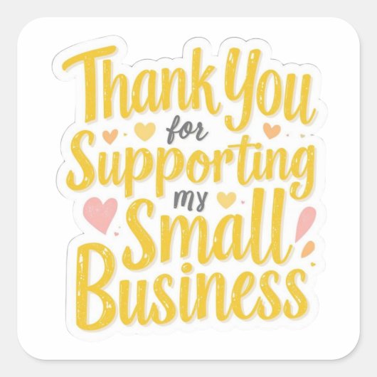 Small Business Thank You Sticker (Voorkant)