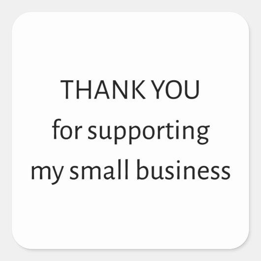 Small Business Thank You Sticker | Minimal | Packa (Voorkant)