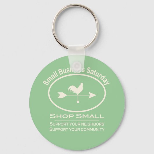 Small Business Zaterdag Ivory Weathervane Sleutelhanger (Voorkant)