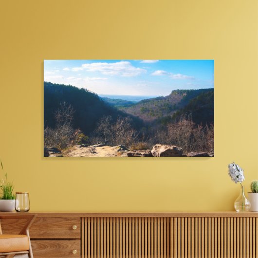 Small Canyon, Petit Jean State Park, Arkansas Canvas Afdruk (Insitu (Woonkamer))