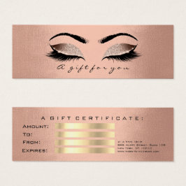 Small Cft Certificate Roos Gold Glam Lash Makeup Mini Visitekaartjes