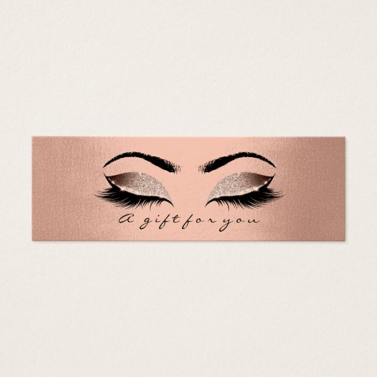 Small Cft Certificate Roos Gold Glam Lash Makeup Mini Visitekaartjes (Voorkant)