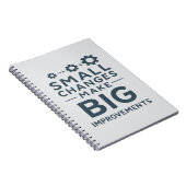 Small Changes Make Big Improvements Kaizen culture Notitieboek (Rechterzijde)
